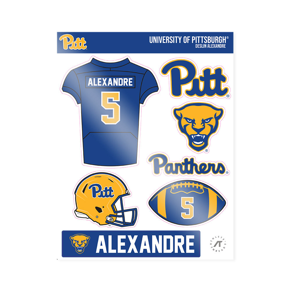 Pittsburgh - NCAA Football : Deslin Alexandre - Sticker Sheet-0