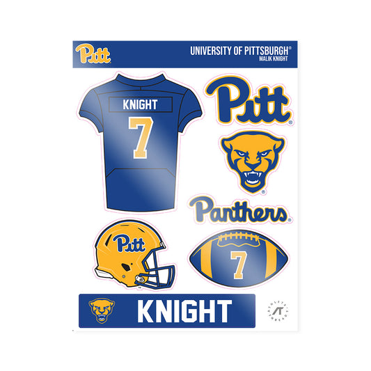 Pittsburgh - NCAA Football : Malik Knight - Sticker Sheet-0