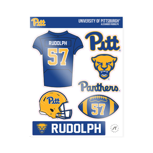 Pittsburgh - NCAA Football : Alexander Rudolph - Sticker Sheet-0