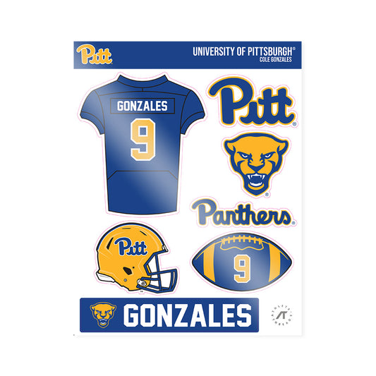 Pittsburgh - NCAA Football : Cole Gonzales - Sticker Sheet-0