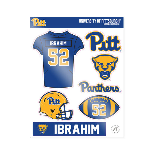 Pittsburgh - NCAA Football : Abraham Ibrahim - Sticker Sheet-0