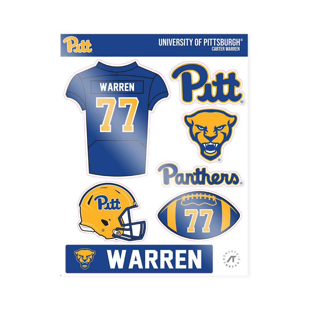 Pittsburgh - NCAA Football : Carter Warren - Sticker Sheet-0