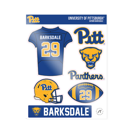 Pittsburgh - NCAA Football : Da'Ron Barksdale - Sticker Sheet-0