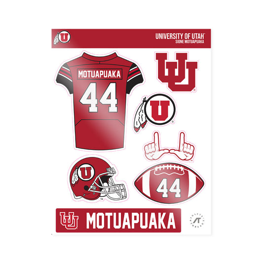 Utah - NCAA Football : Sione Motuapuaka - Sticker Sheet-0