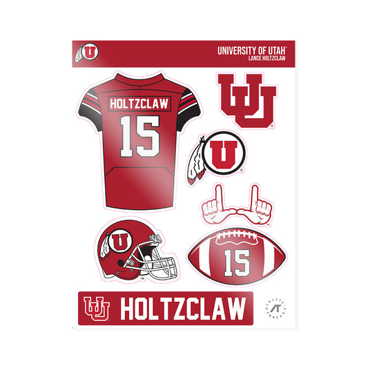 Utah - NCAA Football : Lance Holtzclaw - Sticker Sheet-0