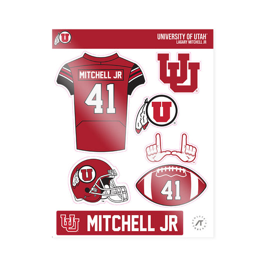 Utah - NCAA Football : LaGary Mitchell Jr - Sticker Sheet-0