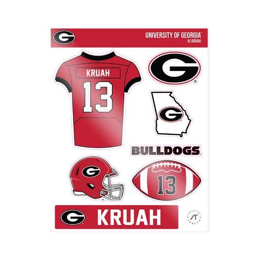 Georgia - NCAA Football : AJ Kruah - Sticker Sheet-0