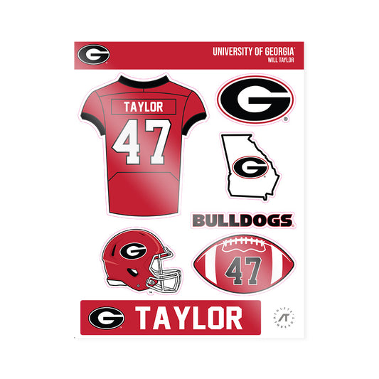 Georgia - NCAA Football : Will Taylor - Sticker Sheet-0