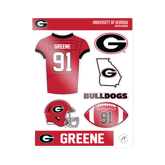 Georgia - NCAA Football : Justin Greene - Sticker Sheet-0