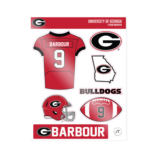 Georgia - NCAA Football : Ethan Barbour - Sticker Sheet-0