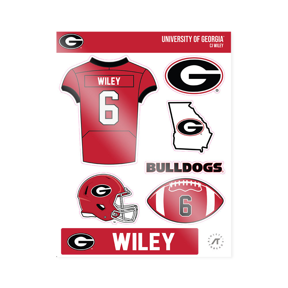 Georgia - NCAA Football : CJ Wiley - Sticker Sheet-0