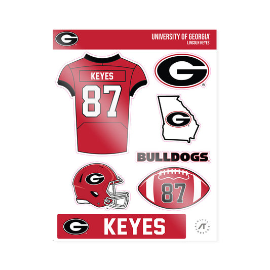 Georgia - NCAA Football : Lincoln Keyes - Sticker Sheet-0