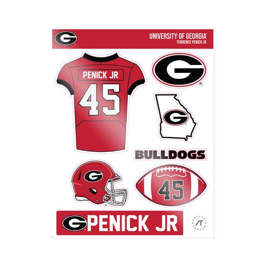 Georgia - NCAA Football : Terrence Penick Jr - Sticker Sheet-0