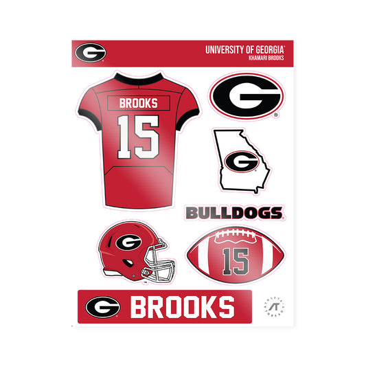 Georgia - NCAA Football : Khamari Brooks - Sticker Sheet-0