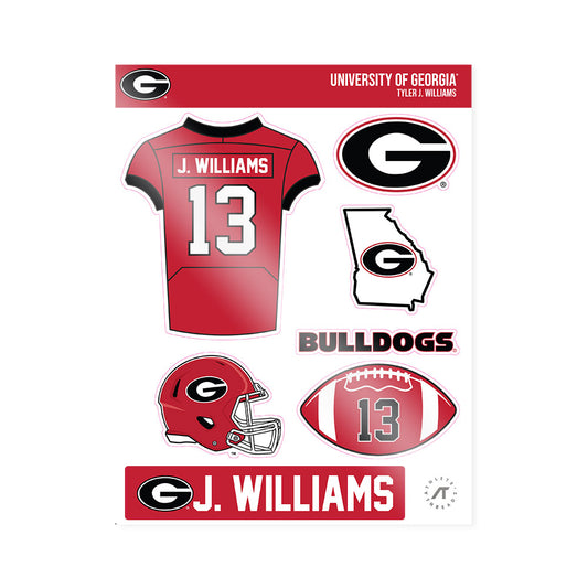 Georgia - NCAA Football : Tyler J. Williams - Sticker Sheet-0