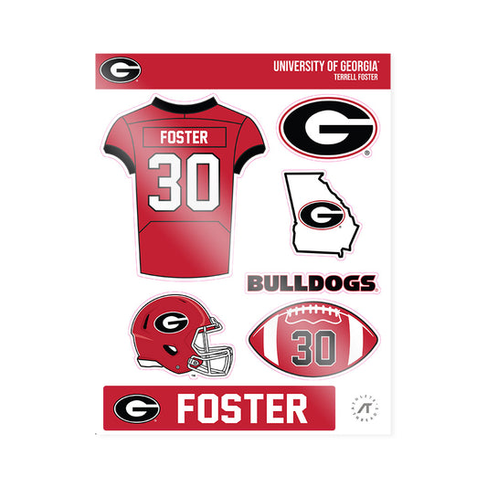 Georgia - NCAA Football : Terrell Foster - Sticker Sheet-0