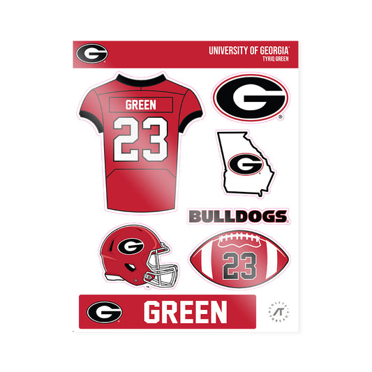 Georgia - NCAA Football : Tyriq Green - Sticker Sheet-0