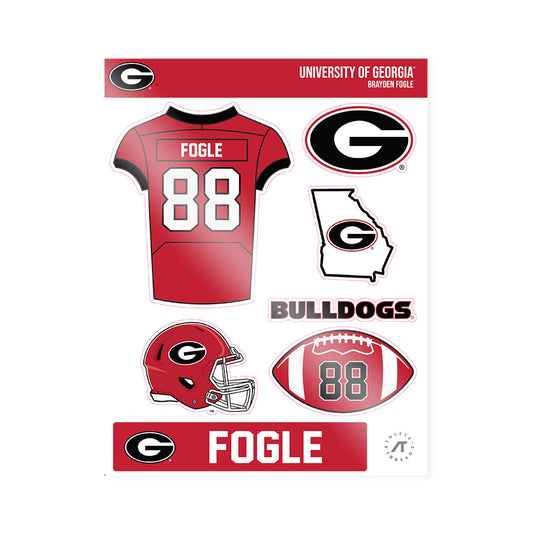 Georgia - NCAA Football : Brayden Fogle - Sticker Sheet-0