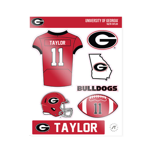 Georgia - NCAA Football : Talyn Taylor - Sticker Sheet-0