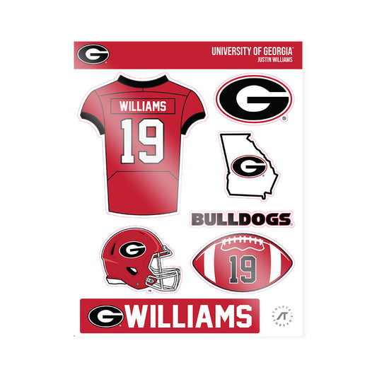 Georgia - NCAA Football : Justin Williams - Sticker Sheet-0
