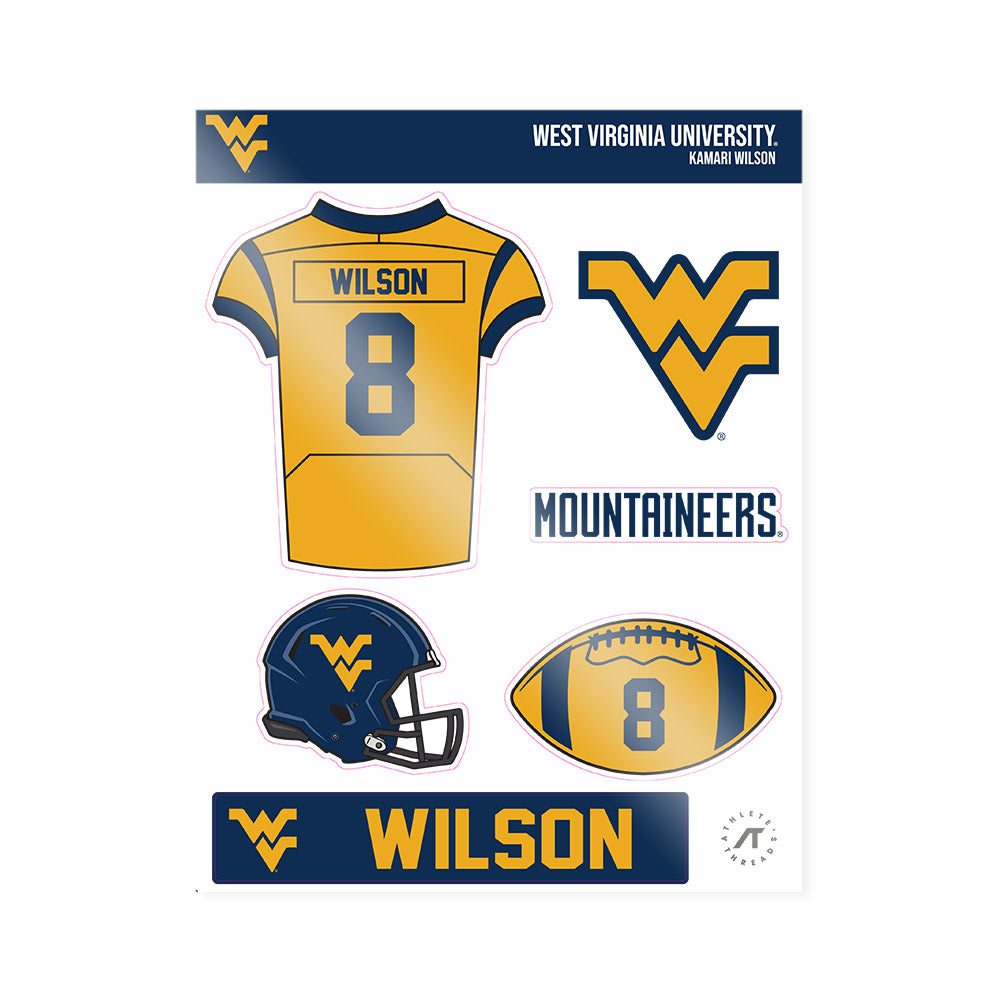 West Virginia - NCAA Football : Kamari Wilson - Sticker Sheet-0