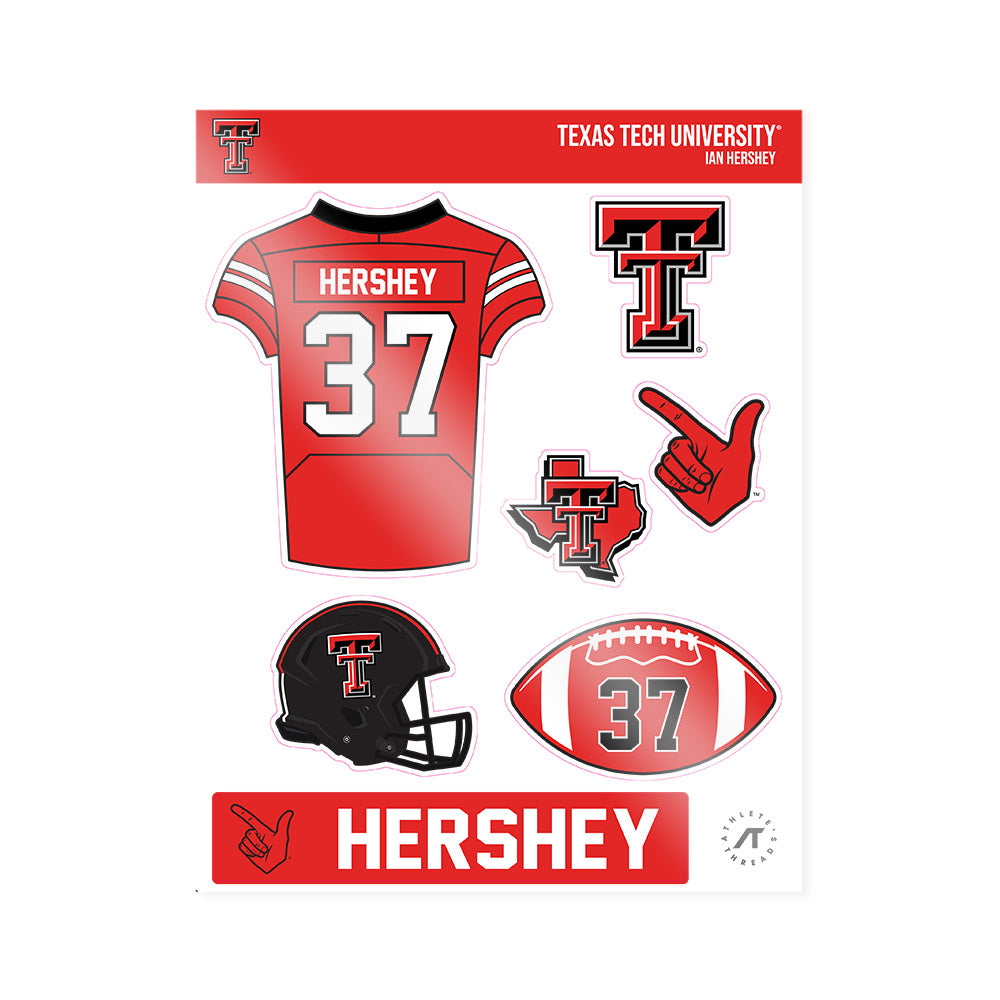 Texas Tech - NCAA Football : Ian Hershey - Sticker Sheet-0