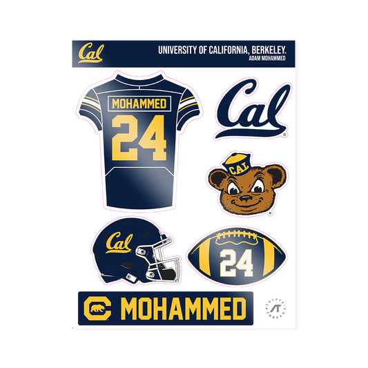 UC Berkeley - NCAA Football : Adam Mohammed - Sticker Sheet-0
