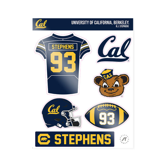 UC Berkeley - NCAA Football : R.J. Stephens - Sticker Sheet-0