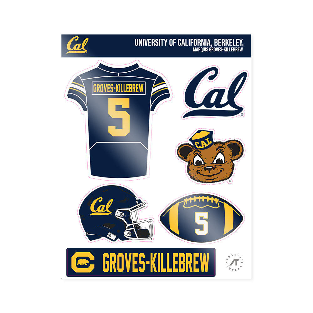 UC Berkeley - NCAA Football : Marquis Groves-Killebrew - Sticker Sheet-0