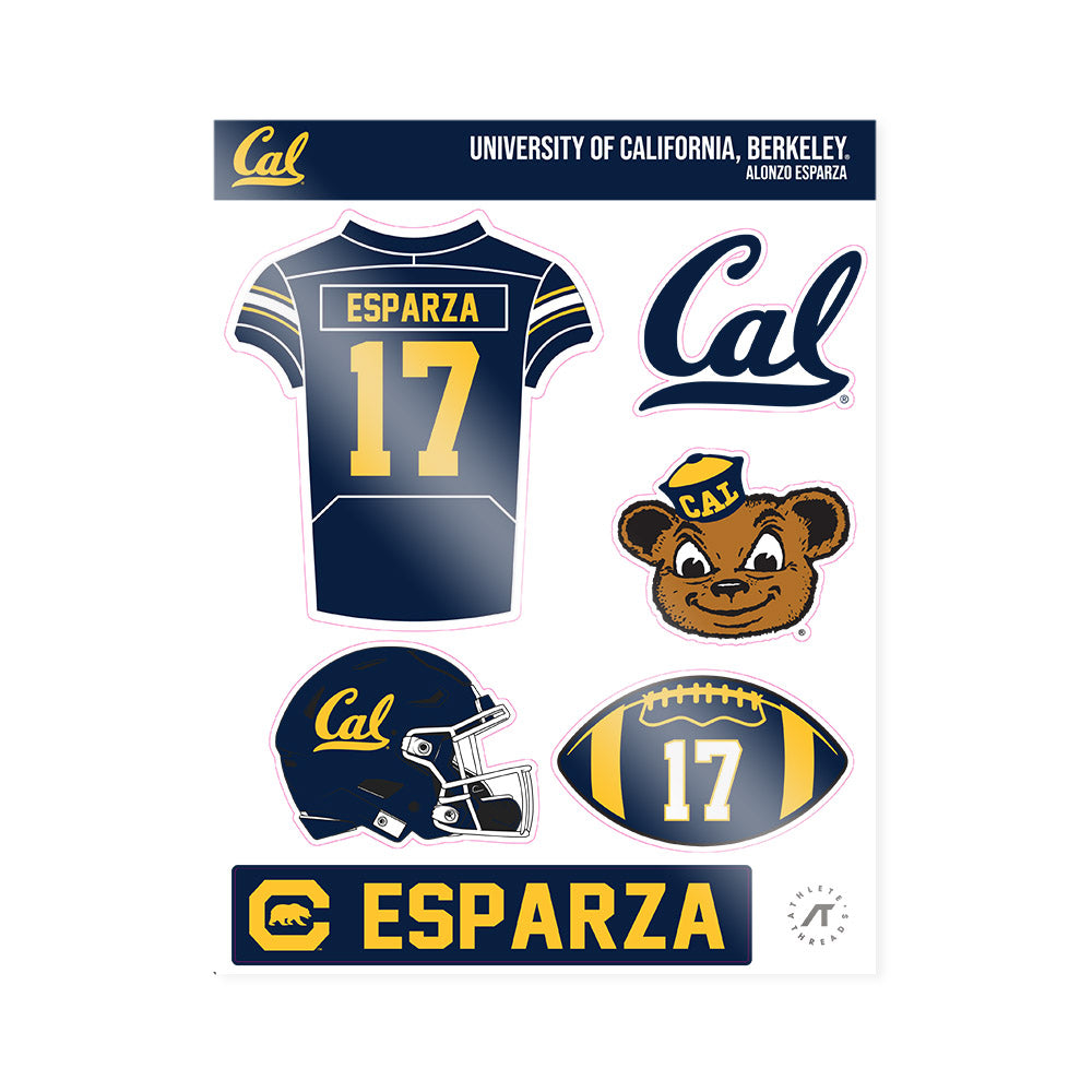 UC Berkeley - NCAA Football : Alonzo Esparza - Sticker Sheet-0