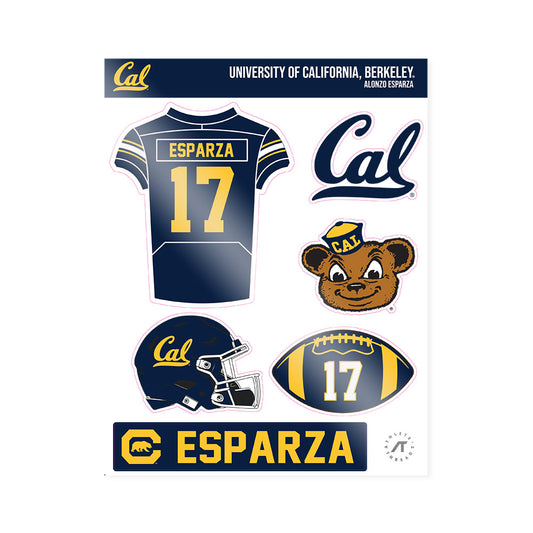UC Berkeley - NCAA Football : Alonzo Esparza - Sticker Sheet-0
