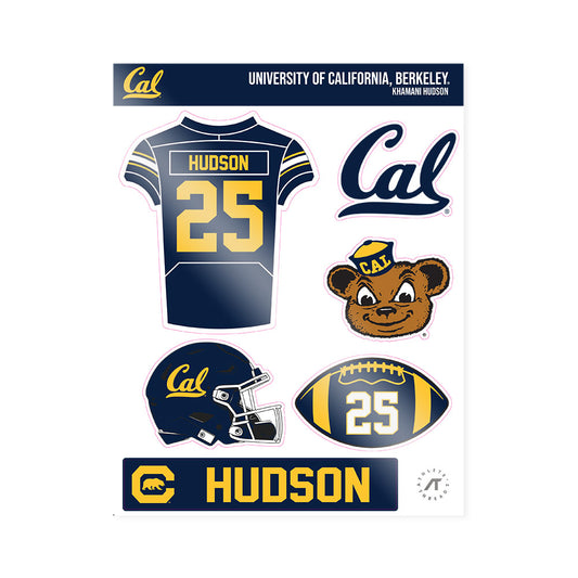 UC Berkeley - NCAA Football : Khamani Hudson - Sticker Sheet-0