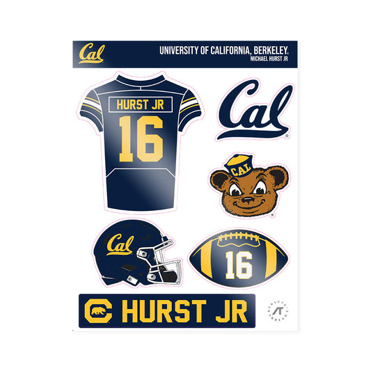 UC Berkeley - NCAA Football : Michael Hurst Jr - Sticker Sheet-0