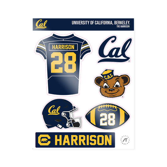 UC Berkeley - NCAA Football : Tre Harrison - Sticker Sheet-0