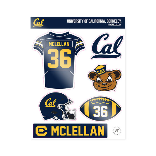 UC Berkeley - NCAA Football : Jude McLellan - Sticker Sheet-0