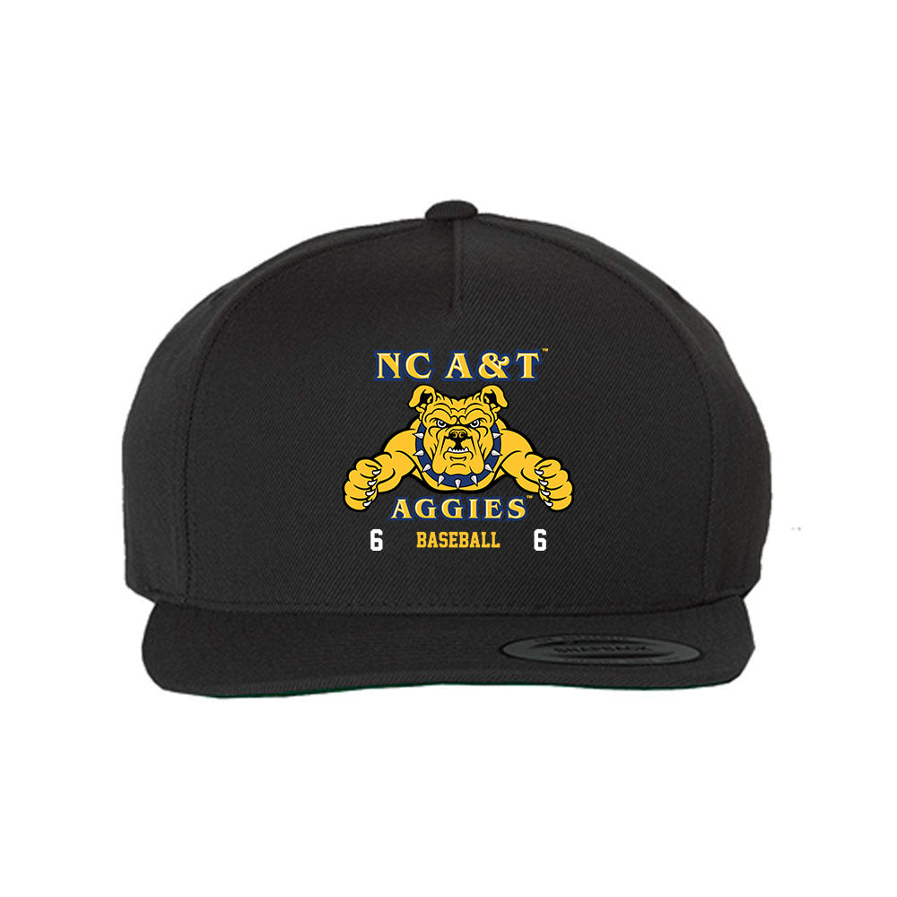North Carolina A&T - NCAA Baseball : Tyler Smith - Snapback Hat-0