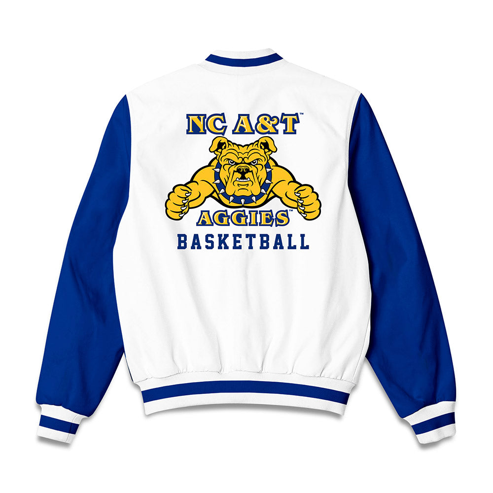 North Carolina A&T - NCAA Women's Basketball : Paris Locke - Bomber Jacket-1