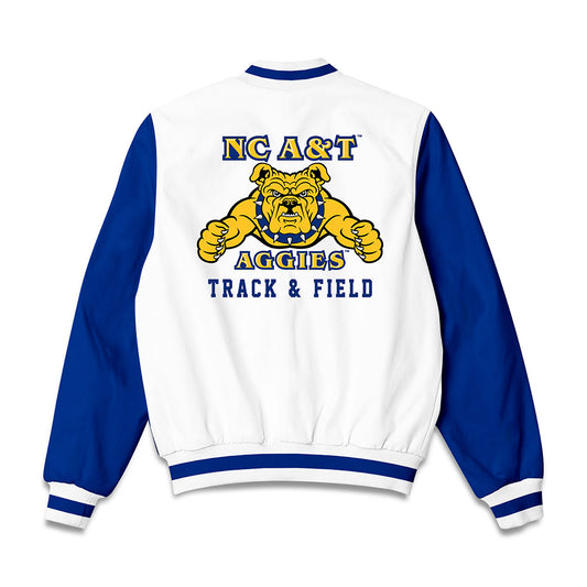 North Carolina A&T - NCAA Men's Track & Field : Vance Harris - Bomber Jacket-0