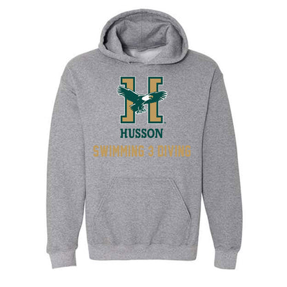 Husson - NCAA Women's Swimming & Diving : Logan Williams - Hooded Sweatshirt-0