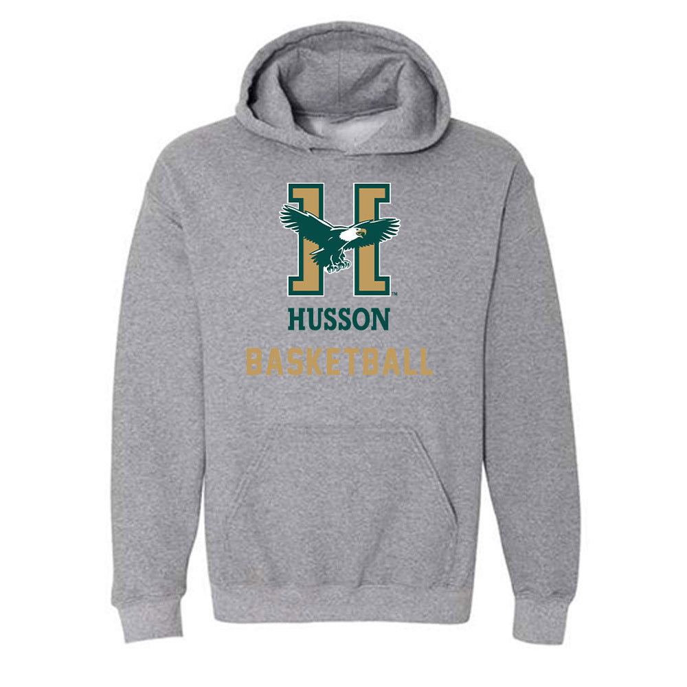 Husson - NCAA Men's Basketball : Bryce Tackett - Hooded Sweatshirt-0