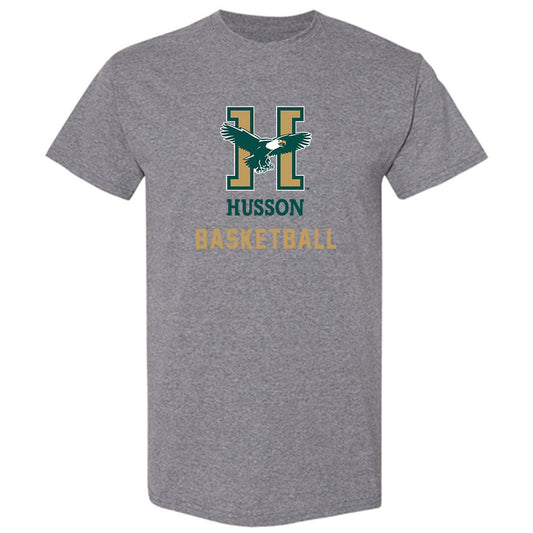 Husson - NCAA Men's Basketball : Charlie Katsiaficas - T-Shirt-0