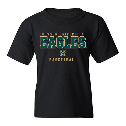 Husson - NCAA Men's Basketball : Charlie Katsiaficas - Youth T-Shirt-0