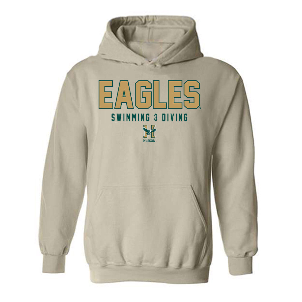 Husson - NCAA Women's Swimming & Diving : Logan Williams - Hooded Sweatshirt-0