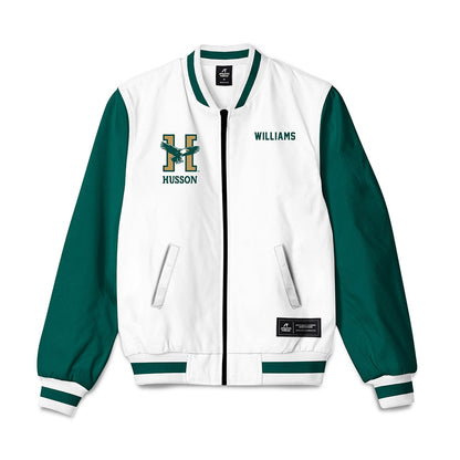Husson - NCAA Women's Swimming & Diving : Logan Williams - Bomber Jacket-0