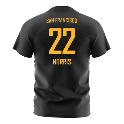 USFCA - NCAA Men's Soccer : Ben Norris - Black Soccer Jersey-1