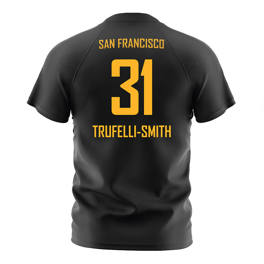 USFCA - NCAA Men's Soccer : Marco Trufelli-Smith - Black Soccer Jersey-1