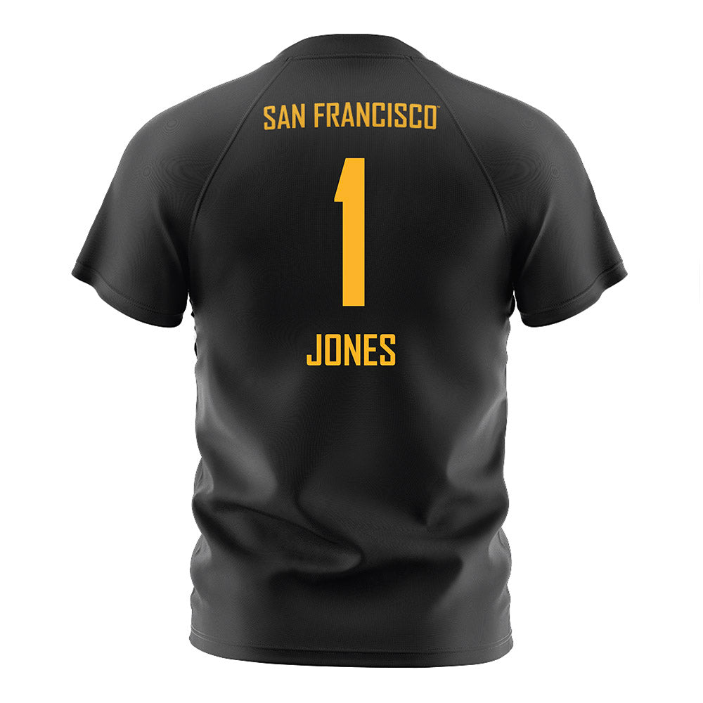 USFCA - NCAA Men's Soccer : Lucas Jones - Black Soccer Jersey-1