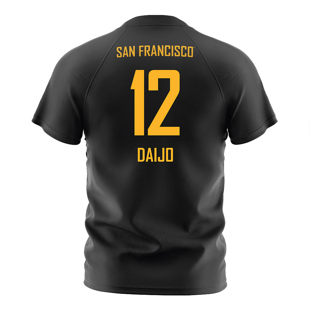 USFCA - NCAA Men's Soccer : Rayden Daijo - Black Soccer Jersey-1
