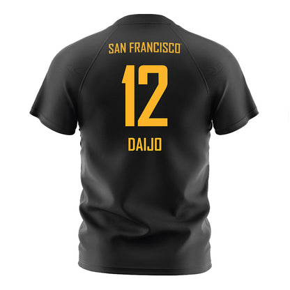 USFCA - NCAA Men's Soccer : Rayden Daijo - Black Soccer Jersey-1