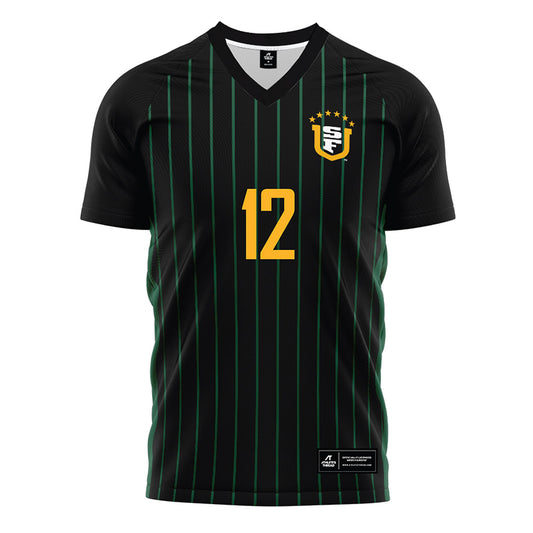 USFCA - NCAA Men's Soccer : Rayden Daijo - Black Soccer Jersey-0